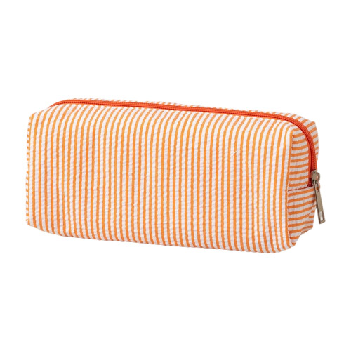 Gestreiftes Federmäppchen mit-Orangefarbene Streifen