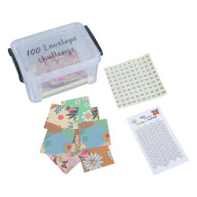 100 Money Saving Envelope Challenge Kits with 100-Colorful