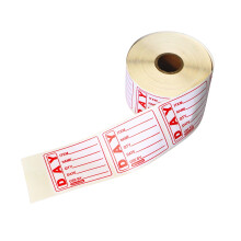 Removable Food Rotation Labels - Red Day Label 50x65mm (Roll of 500) for Commercial Kitchens