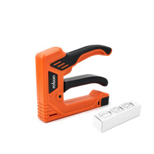 3 Way Tacker Stapler Nail Gun - Black and Orange Carbon Steel Heavy Duty for 11.2mm Staples, 10.6mm Staples, and 6-12mm Nails