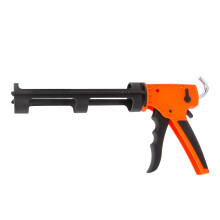 310ml Heavy Duty Sealant Caulk Gun - Black and Orange Steel Construction with 10:1 Thrust Ratio, Non-Drip Design, Cartridge Cutter and Puncture Tool