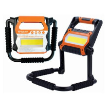 20W LED Rechargeable Folding Work Light - Portable Adjustable Lamp with Battery Indicator for Home and Outdoor