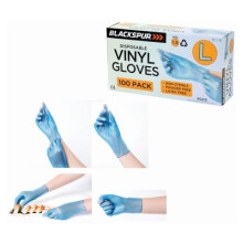 Blue Vinyl Powder Free Gloves - Large Size Disposable Gloves for Hygiene and Protection