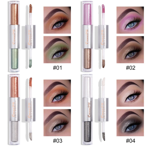 16PCS/Set Eyeshadow Glitter Glow Liquid metallic Eye Shadow Foundation Concealer 2