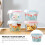 Transparent Glass+plastic Snack Food Case Sealed Storage Box 10