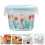 Transparent Glass+plastic Snack Food Case Sealed Storage Box 8