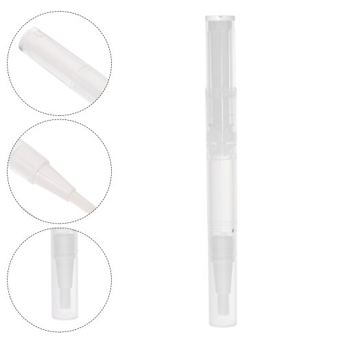 6 Pezzi Penna Per Cuticole Trasparente Con Applicatore Rotante 2