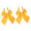 2Pcs Yellow Graduation Bowtie Comfortable Adjustable Buckle Design 10