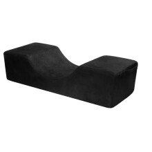 Lash Pillow Memory Foam Eyelash Extension Pillow, Neck Support For Beauty Bed, Black Pillow Set With Bed Cover