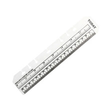 2 Pieces Bookmark Scale Ruler Folding Multi Ratio-Clear A5