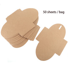 50x Heart Kraft Paper Envelopes Vintage CD Sleeves for Homes