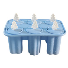 Space Saving Silicone Ice Lollies Tray Heat Resistant-Blue L