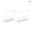 1 Pair Wrought Iron Bookends Book Support Simple Desktop-White 1