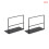 1 Pair Wrought Iron Bookends Book Support Simple Desktop-Black 1