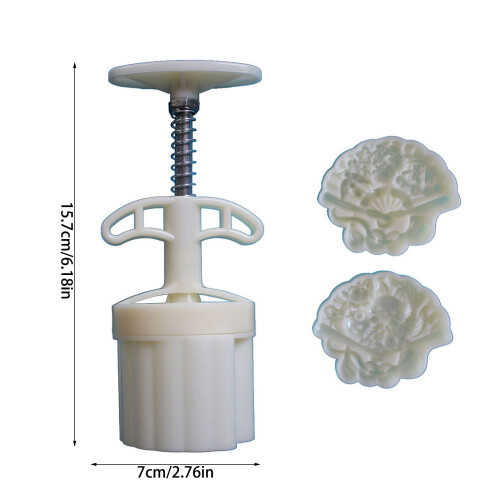 Creative Folding Fan Shape Mooncakes Molds Hand Press For 2
