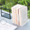 1 Pair Wrought Iron Bookends Book Support Simple Desktop-Black 7