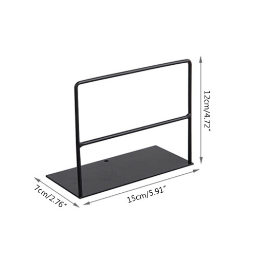 1 Pair Wrought Iron Bookends Book Support Simple Desktop-White 2