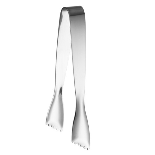 Nonslip Ice Cubes Tongs Practical Metal Designs For-Silver