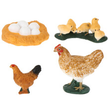 Set 4 Animali Ciclo Gallina Giocattoli Educativi Bambini