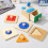 2 Set Giocattoli Montessori In Legno Con Monete E Geometriche 3