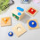 2 Set Giocattoli Montessori In Legno Con Monete E Geometriche 9