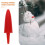 100 Stuks Plasticen Sneeuwman Kerstversiering 6