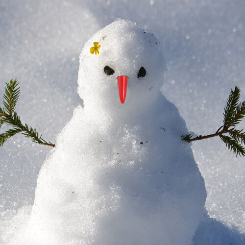100 Stuks Plasticen Sneeuwman Kerstversiering 2