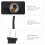 1Pc Retro Black Wooden Lamp Holder Bedside Table Base Light Accessory 10