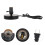1Pc Retro Black Wooden Lamp Holder Bedside Table Base Light Accessory 4