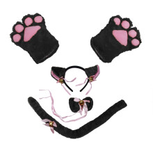 5 Pezzi Costume Con Orecchie Collare
