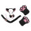 5 Pezzi Costume Con Orecchie Collare 3