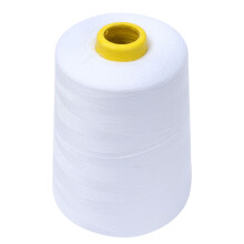 2 stuks fijn polyester naaigaren 8000 yard zwart wit