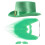 4 Pezzi Cappello Verde Da Folletto San Patrizio Con Barba E 10
