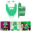 4 Pezzi Cappello Verde Da Folletto San Patrizio Con Barba E 11