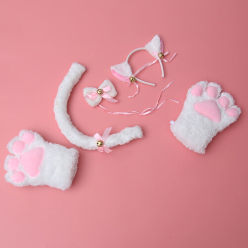 5 Pezzi Costume Con Orecchie Collare 1