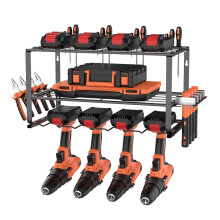 Power Tool Organizer Wall Mount Heavy Duty 3 Layer Storage Shelf Floating Garage Tool Rack for Cordless Drills & Power Tools Tool Storage Rack