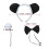3 /Set Cerchietto Panda Con E Per Bambino 2