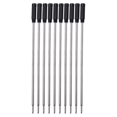 10Pcs Ballpoint Pen Refills Black/Blue Refills 1.0mm Tip-Black