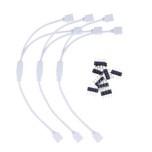 set da 3 pezzi: controller rgb 1-2 led, cavo 9 bianco