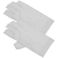 par de luvas uv para manicure gel sem dedos com proteção para unhas