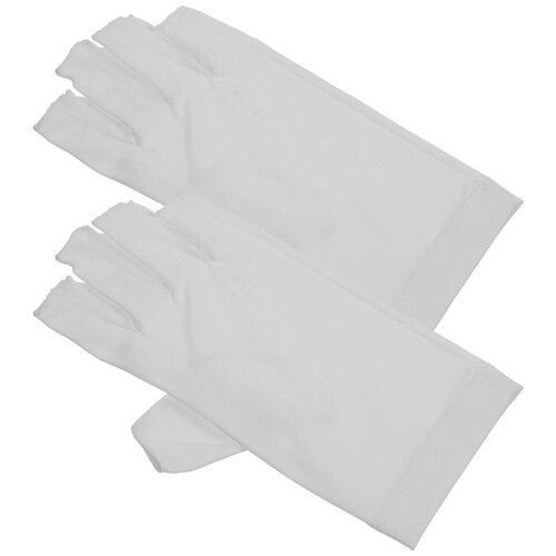 par de luvas uv para manicure gel sem dedos com proteção para unhas