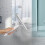 Squeegee for Shower Glass With Spray Function Portable Handheld Cleaning Tool For Car Windshield Window Mirror White 5