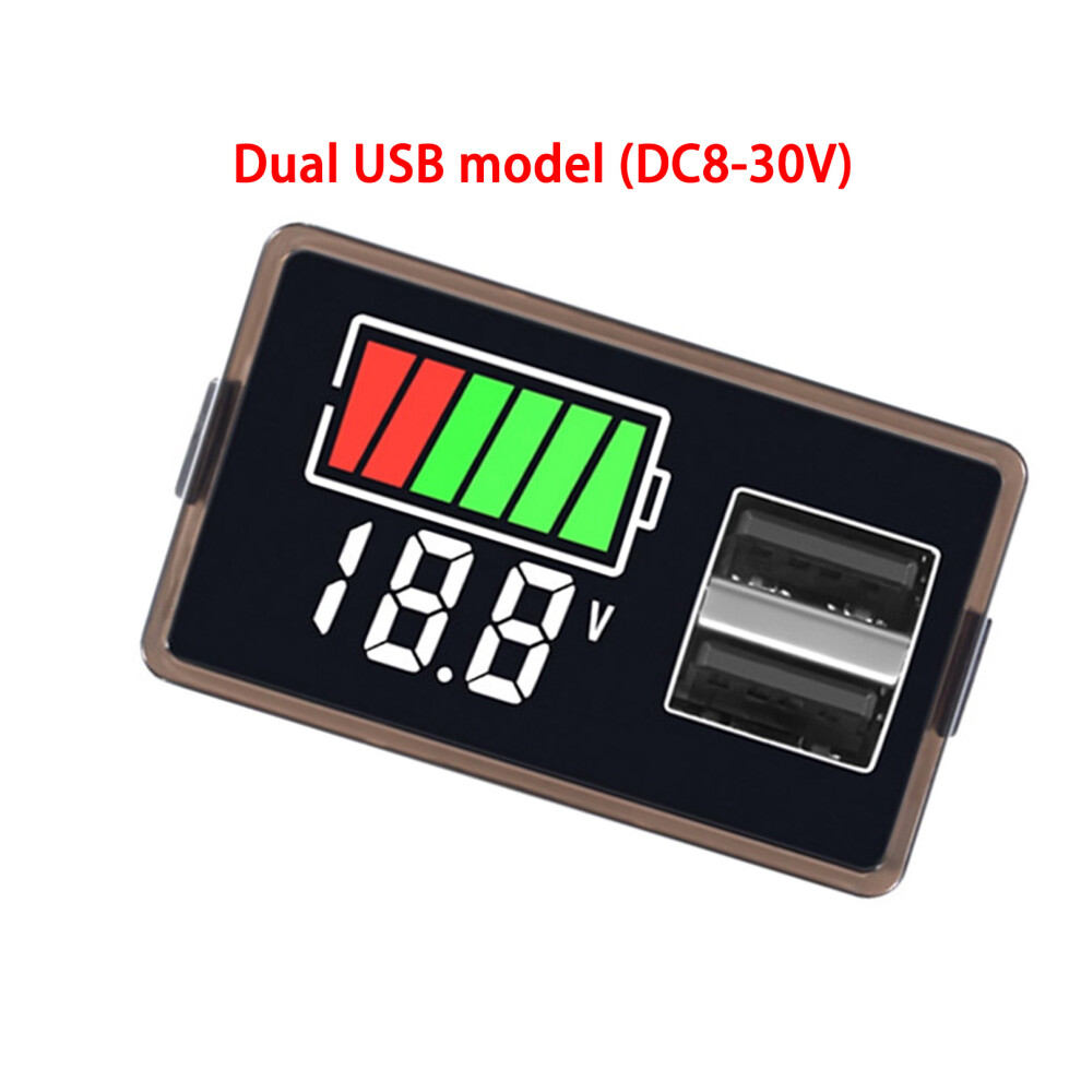 Compactly Battery Voltages Tester Monitor With Led- White 7704000436205