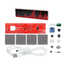 DIY Electronic Welding Practice Kit For-Red light square dot