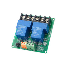 Dubbele Kanaal High Power Relais Module 5V 12V 24V Ingang 30A-5V