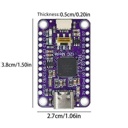 Plug-and-play USB naar I2C-converters 12 Mbps UART-snelheid USB 1