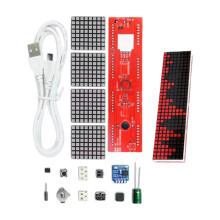 DIY-muziekspectrumlichtset voor-Rood licht vierkante stip