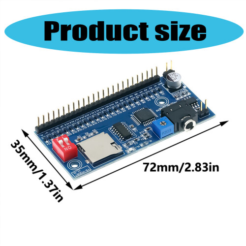 Efficiënte MP3-audiomodule Spraakweergavemodule Eenvoudige 2