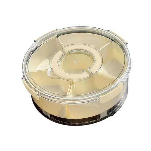Stackable Fruit Storage Container Ice Layer-Cream 6 squares