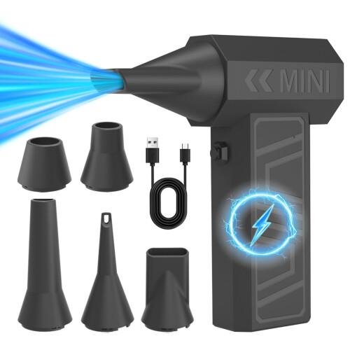 Cordless Fan Light Weight Dust Blower Handheld Engine Fan-Black